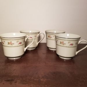 4 Abingdon Fine Porcelain China Cups, Made In Japa